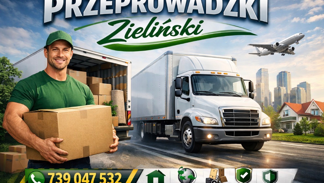 Zdjęcie na okładce dla Przeprowadzki Transport Zieliński - Usługi transportowe Transport mebli Transport Włocławek